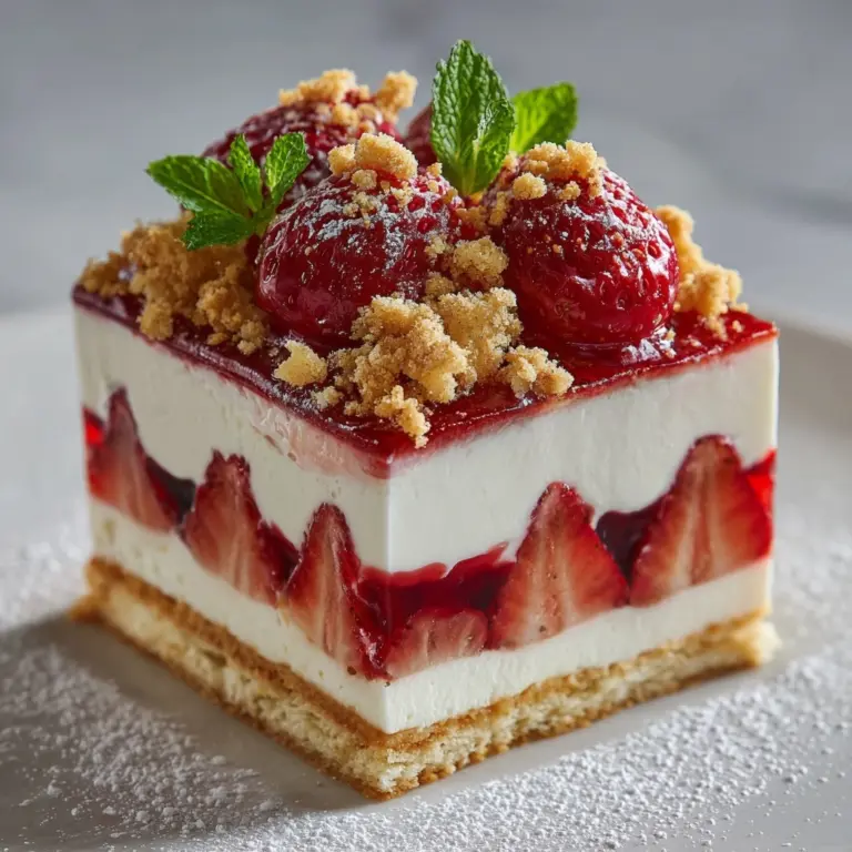 No Bake Strawberry Cheesecake Lasagna Recipe