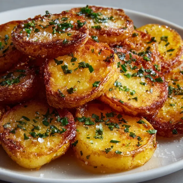 Crispy Garlic Parmesan Crusted Potatoes Recipe