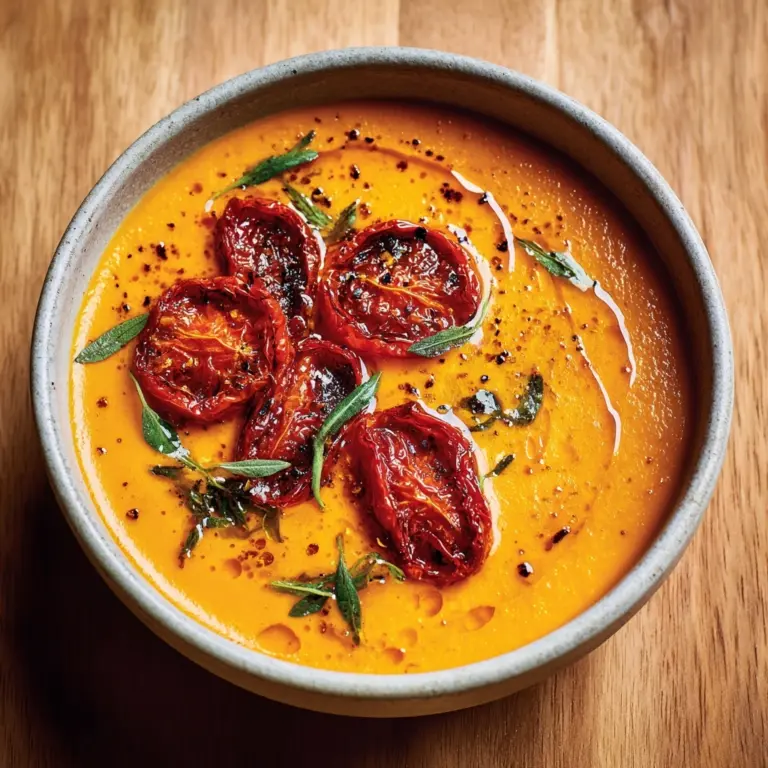 Creamy Roasted Garlic Tomato Soup Recipe