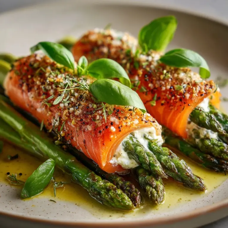 Delightful Asparagus and Lemon Basil Ricotta Salmon Rolls Recipe