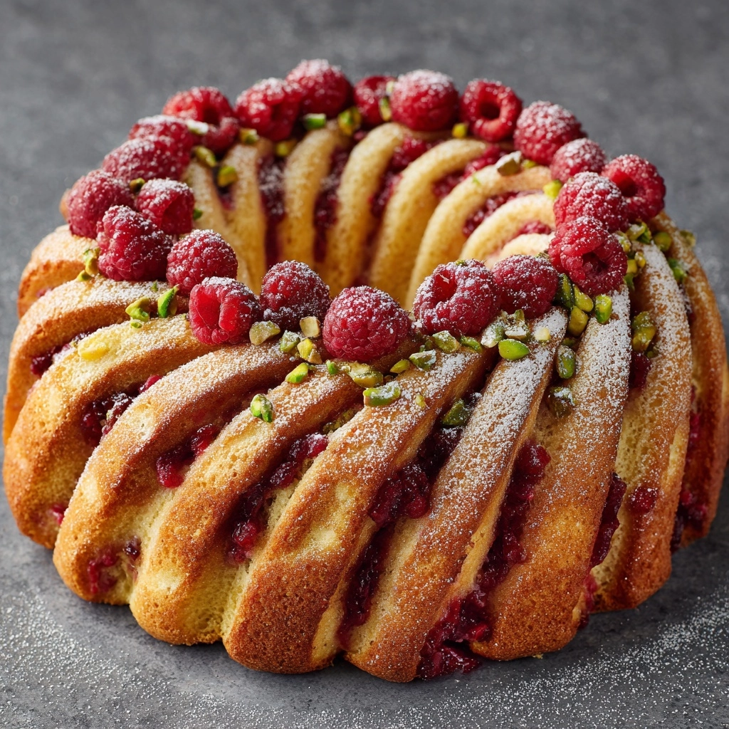 Raspberry and Pistachio Wreath Recipe