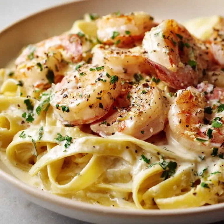 Shrimp Fettuccine Alfredo Recipe