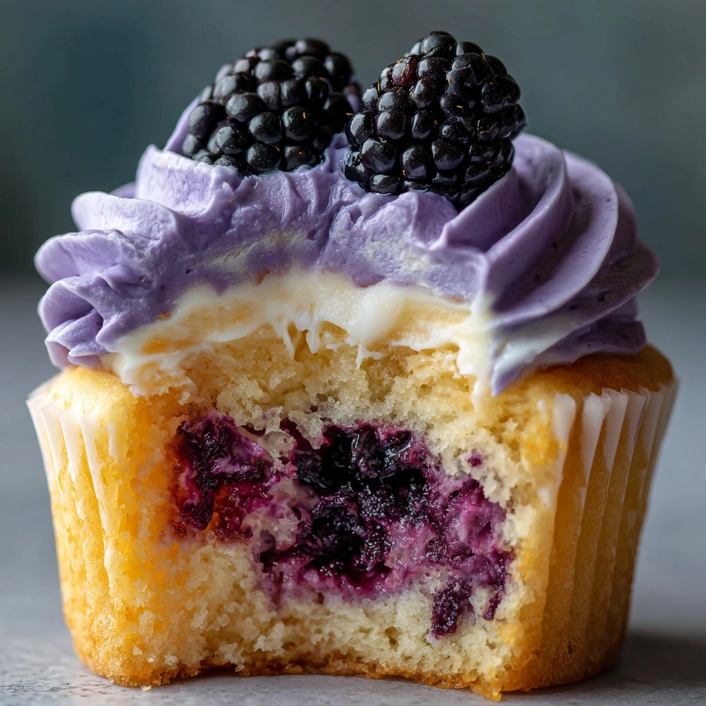 Blackberry Lime Cheesecake Cupcakes Recipe - Recipe Image