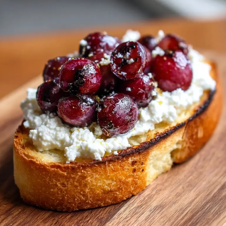 Roasted Grapes on Ricotta Toasts Recipe