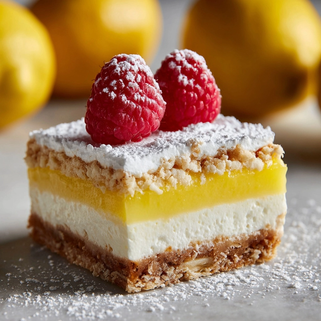 Zesty Lemon Cream Dream Bars Recipe - Recipe Image