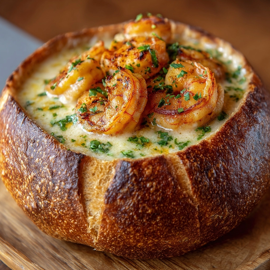 Stuffed Seafood Bread Bowl Recipe - Recipe Image
