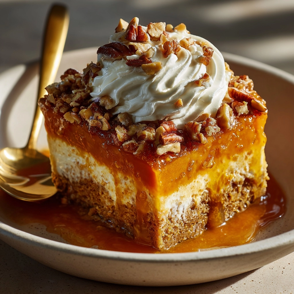 Caramel Pumpkin Cobbler with Pecans Recipe - Recipe Image
