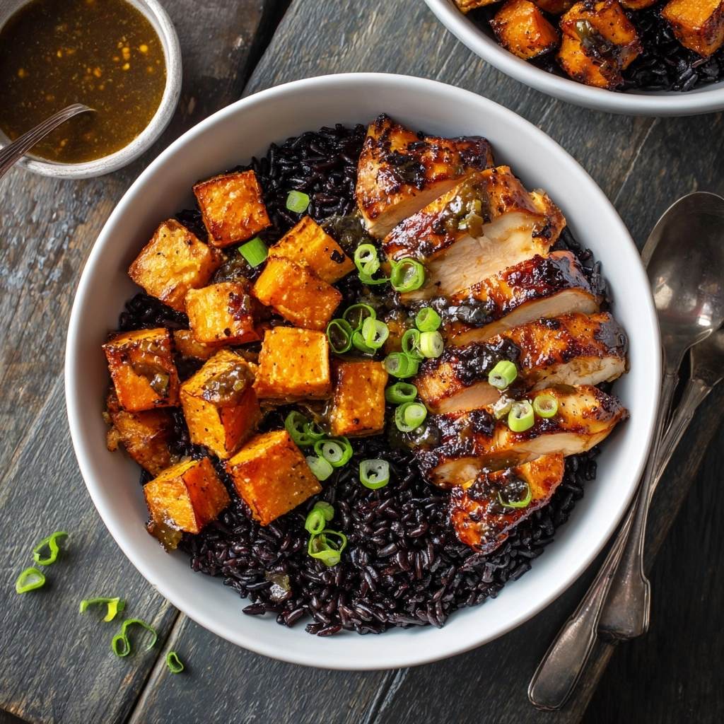BBQ Chicken & Roasted Sweet Potato Bowls Recipe - Recipe Image