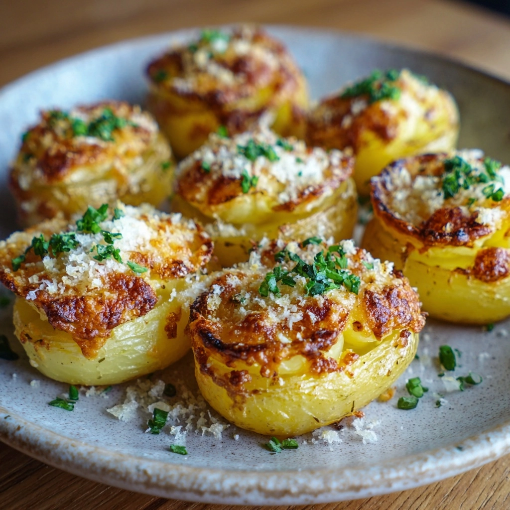 Crispy Parmesan Garlic Potatoes Recipe - Recipe Image