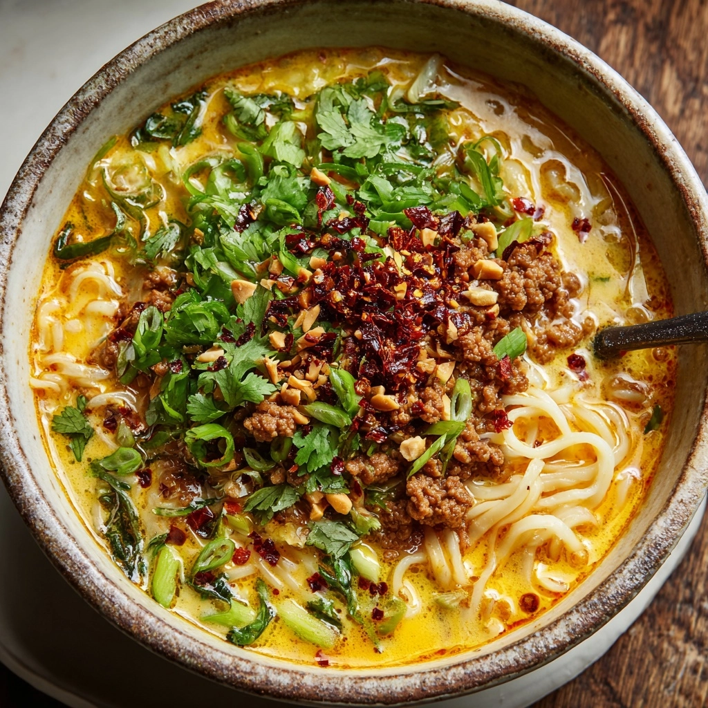Crispy Thai Peanut Chicken Ramen Recipe - Recipe Image