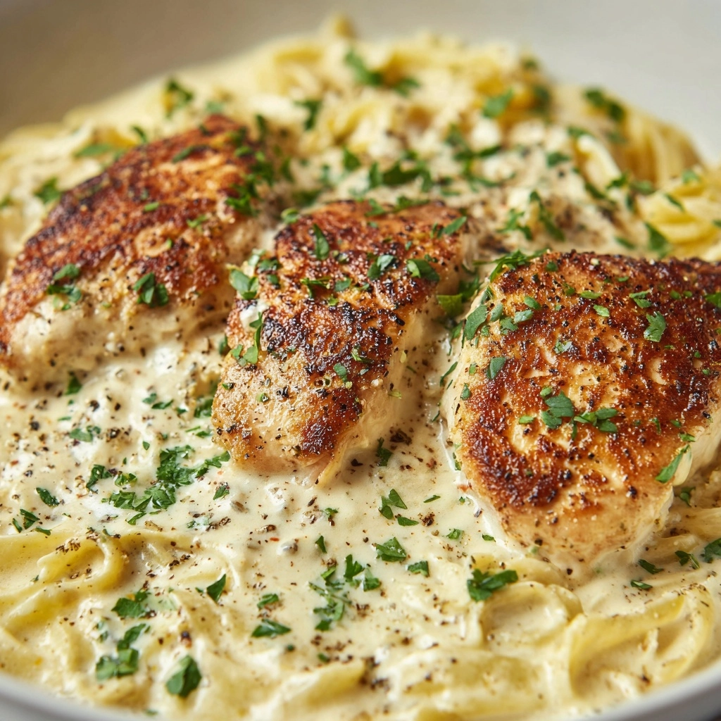 Chicken in Boursin Garlic Herb Cream Sauce Recipe - Recipe Image