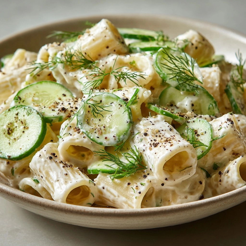 Cucumber Pasta Salad Recipe - Recipe Image