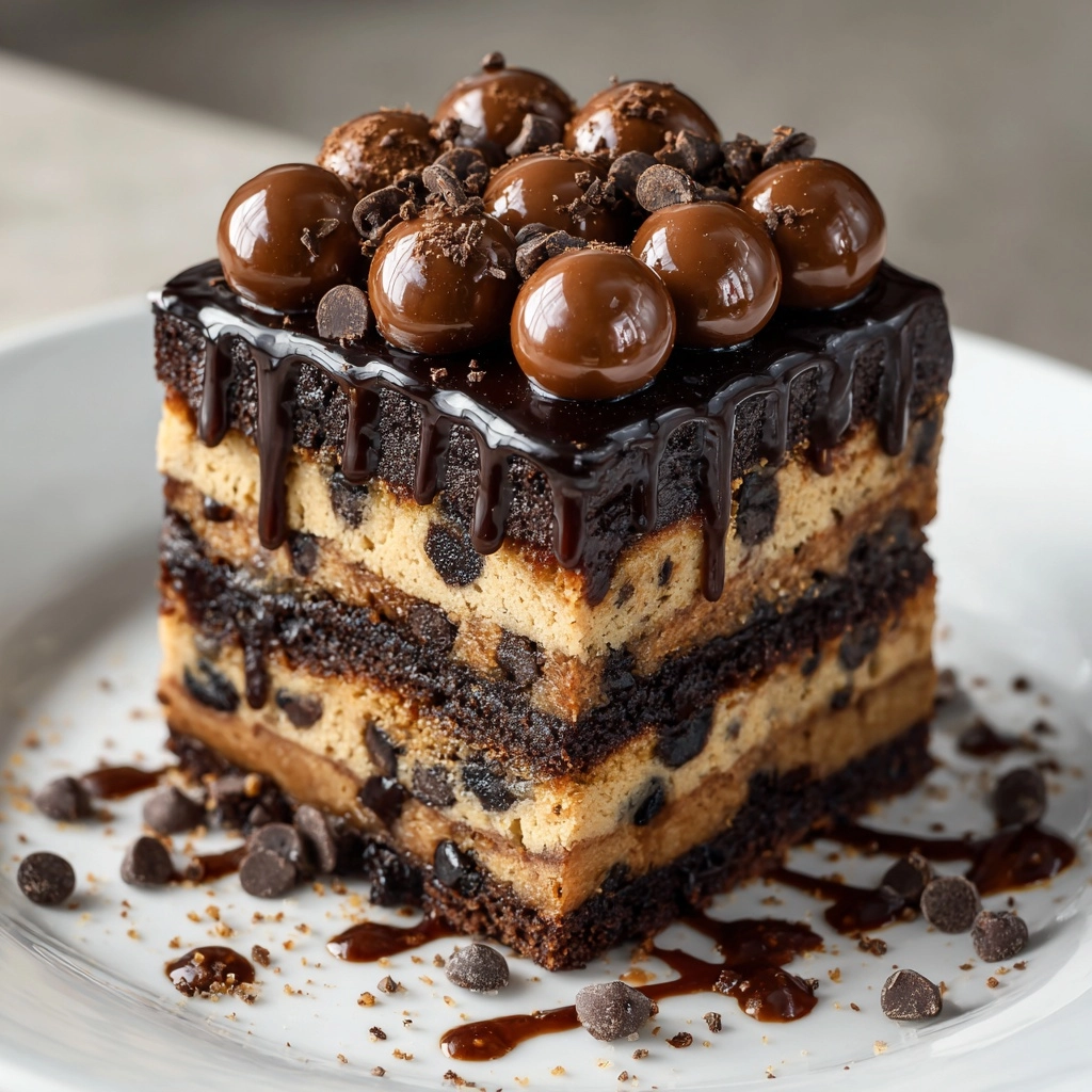 Cookie Dough Brownie Cake Recipe - Recipe Image