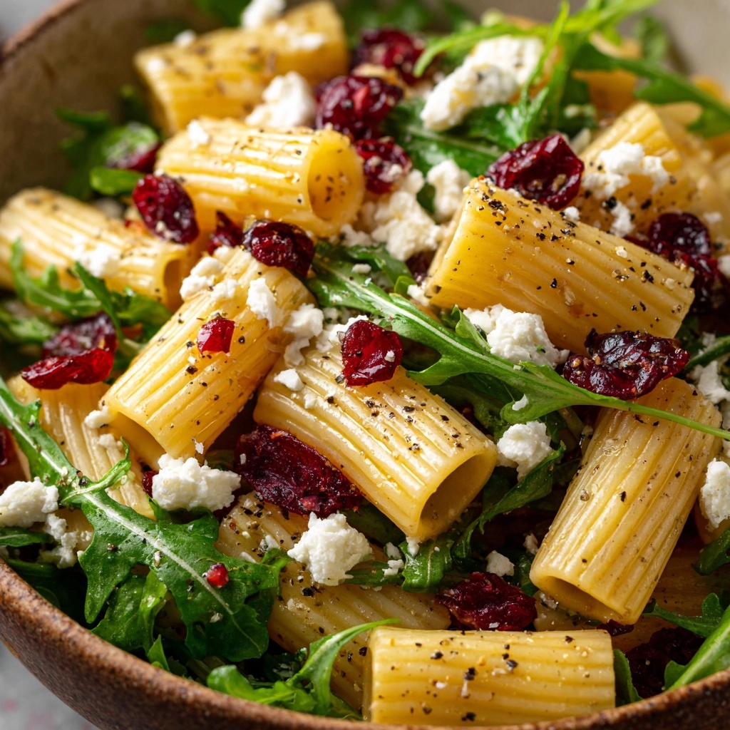 Feta & Cranberry Rigatoni Salad with Lemon Vinaigrette Recipe - Recipe Image