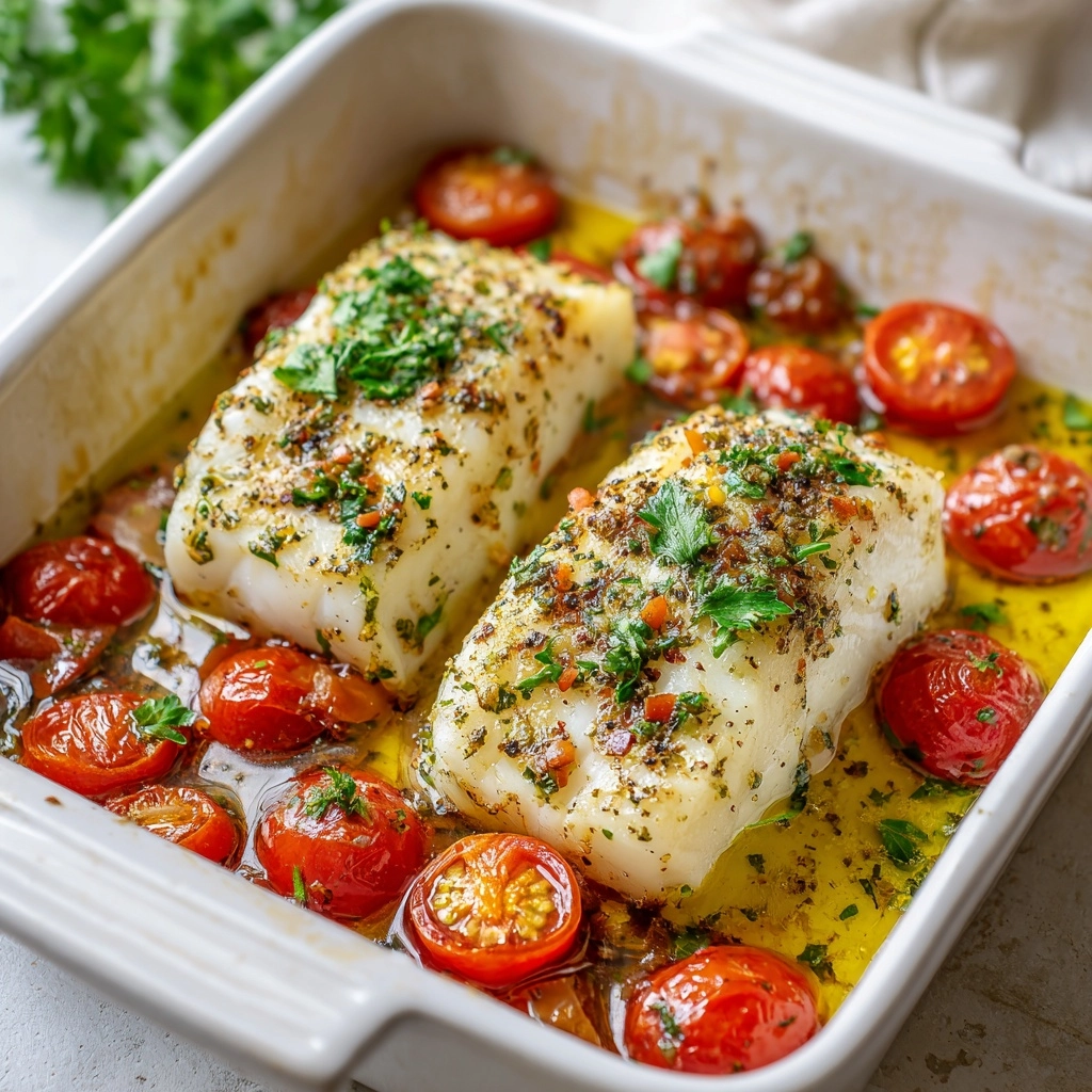 Cod with Tomato and Herb Butter Recipe
