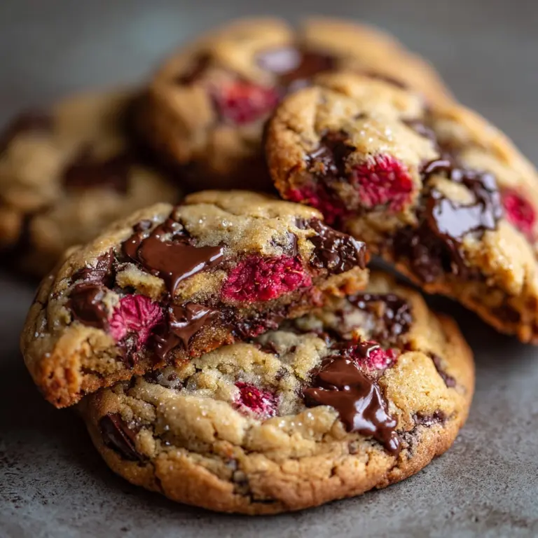 Raspberry Chocolate Chunk Cookies Recipe