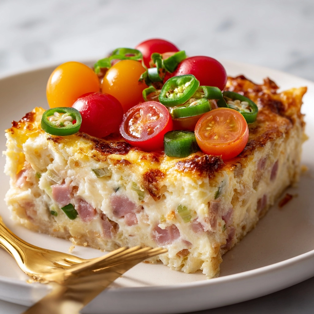 Easy Denver Omelet Hash Brown Casserole Recipe - Recipe Image