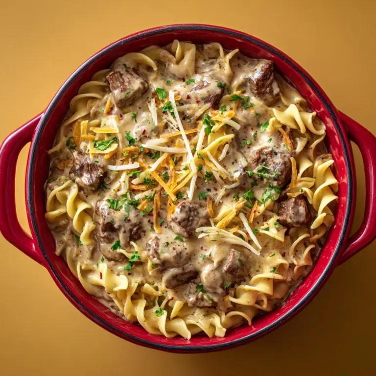 French Onion Beef and Noodles Recipe