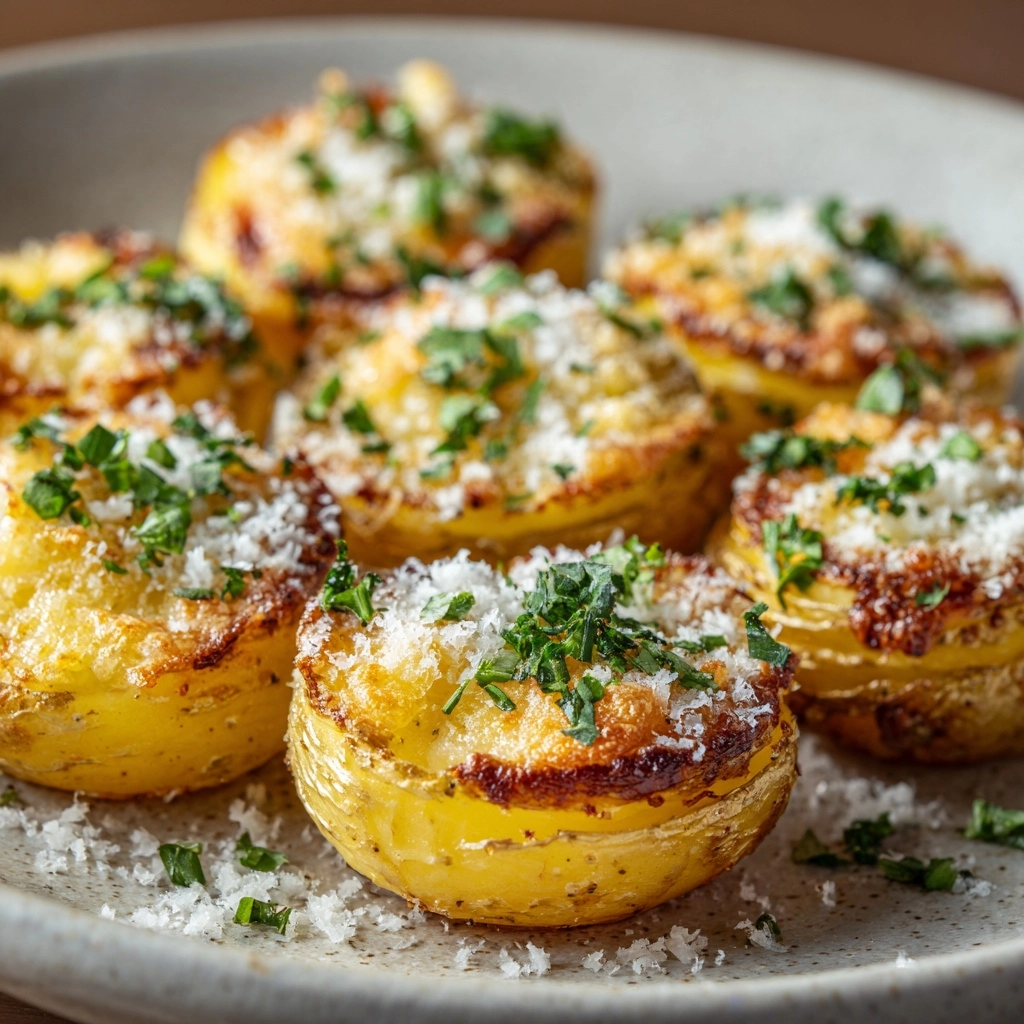 Crispy Parmesan Garlic Potatoes Recipe - Recipe Image