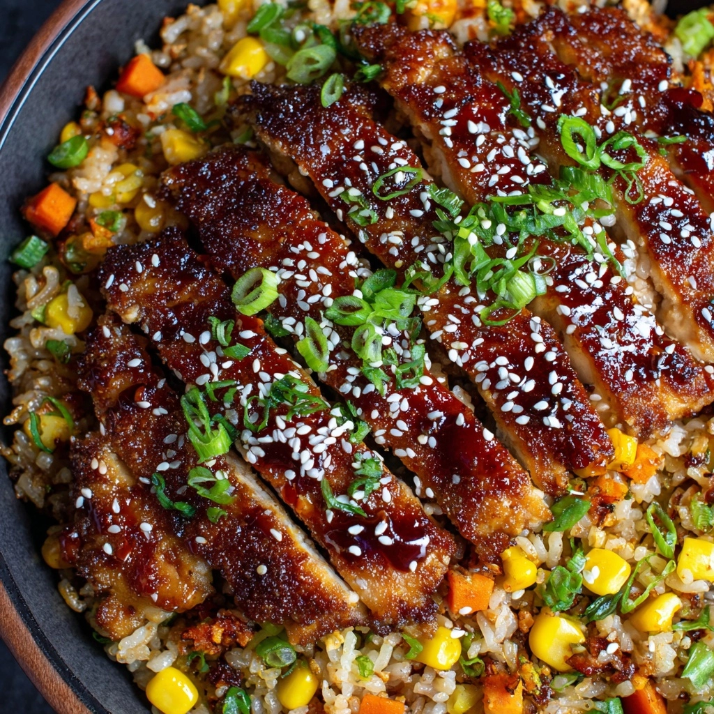 Sticky Garlic Chicken Fried Rice Recipe - Recipe Image