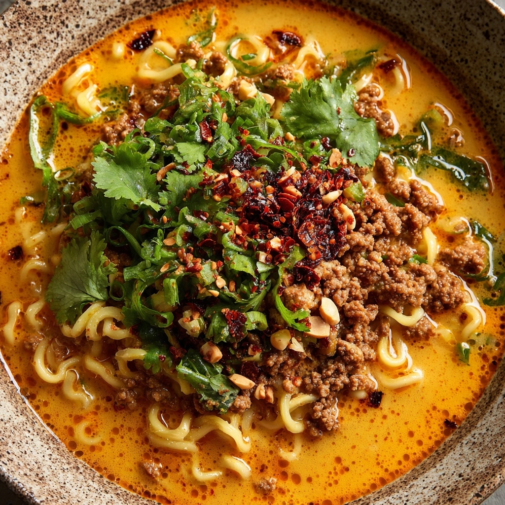 Crispy Thai Peanut Chicken Ramen Recipe - Recipe Image