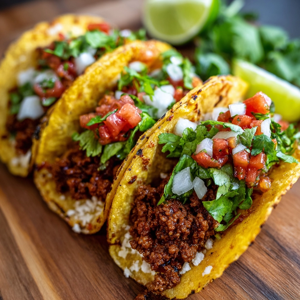 Crispy Ground Beef Tacos Recipe - Recipe Image