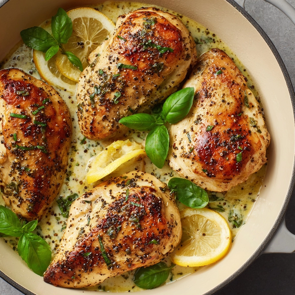 One-Pan Lemon Basil Chicken Recipe - Recipe Image
