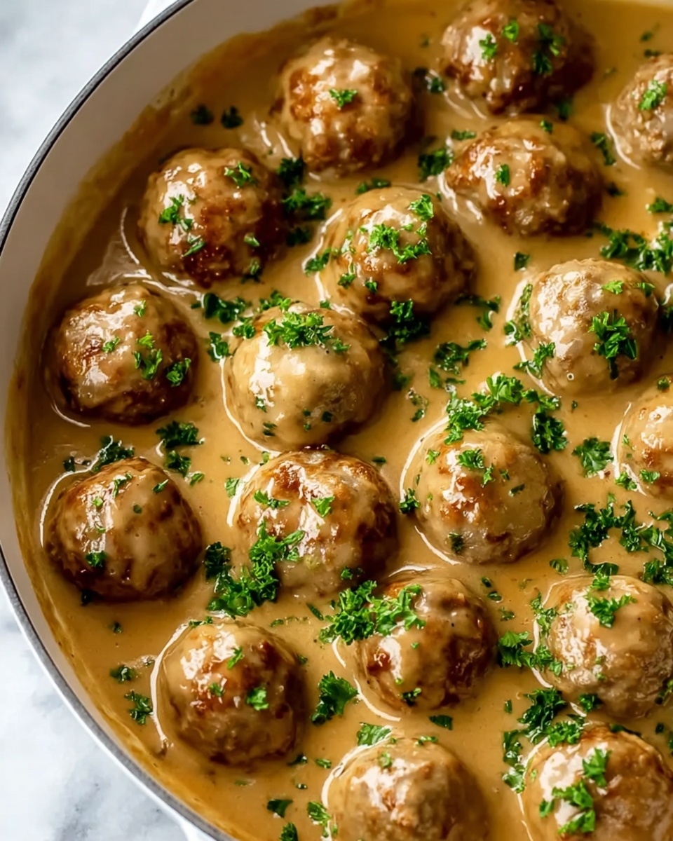 Swedish Meatballs with Creamy Herb Sauce Recipe - Recipe Image