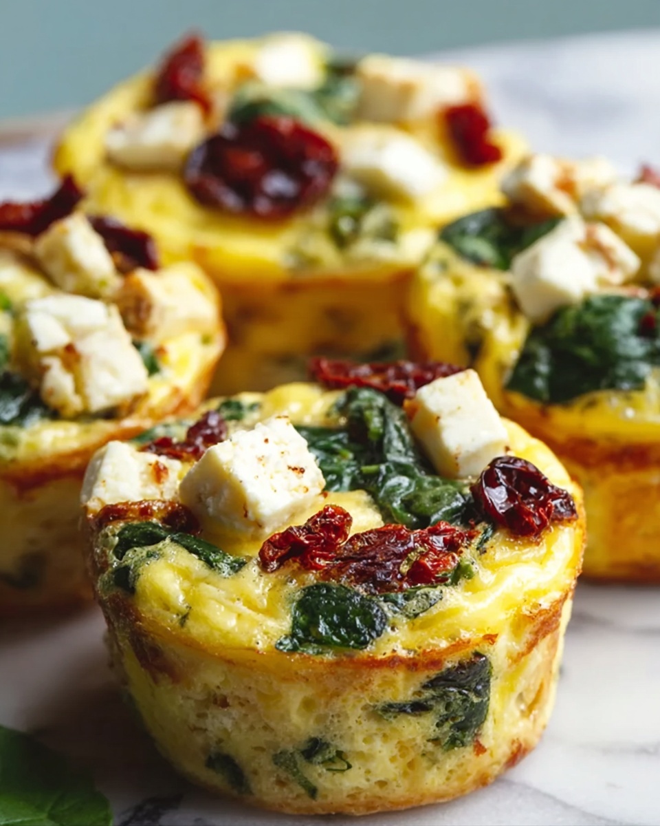 Spinach, Feta, and Sun-Dried Tomato Egg Muffin Cups Recipe - Recipe Image