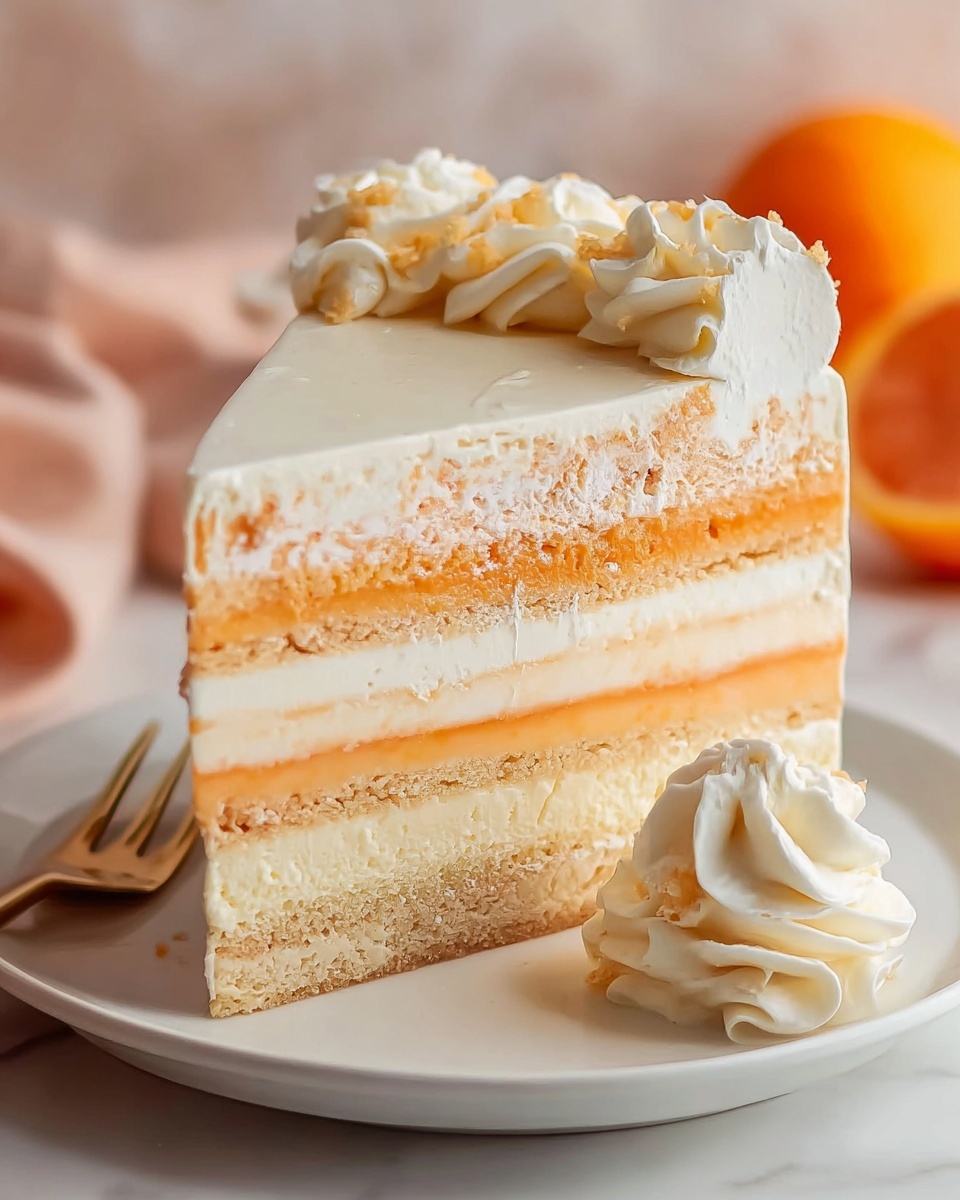 No Bake Orange Creamsicle Cheesecake Recipe - Recipe Image