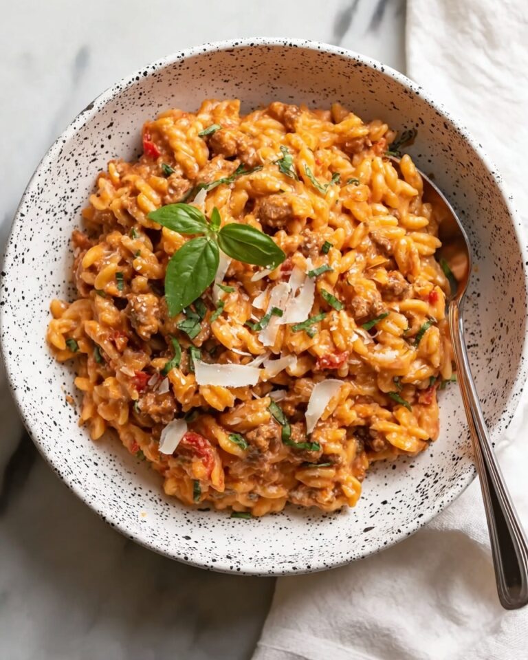 Ground Beef Orzo Skillet Recipe
