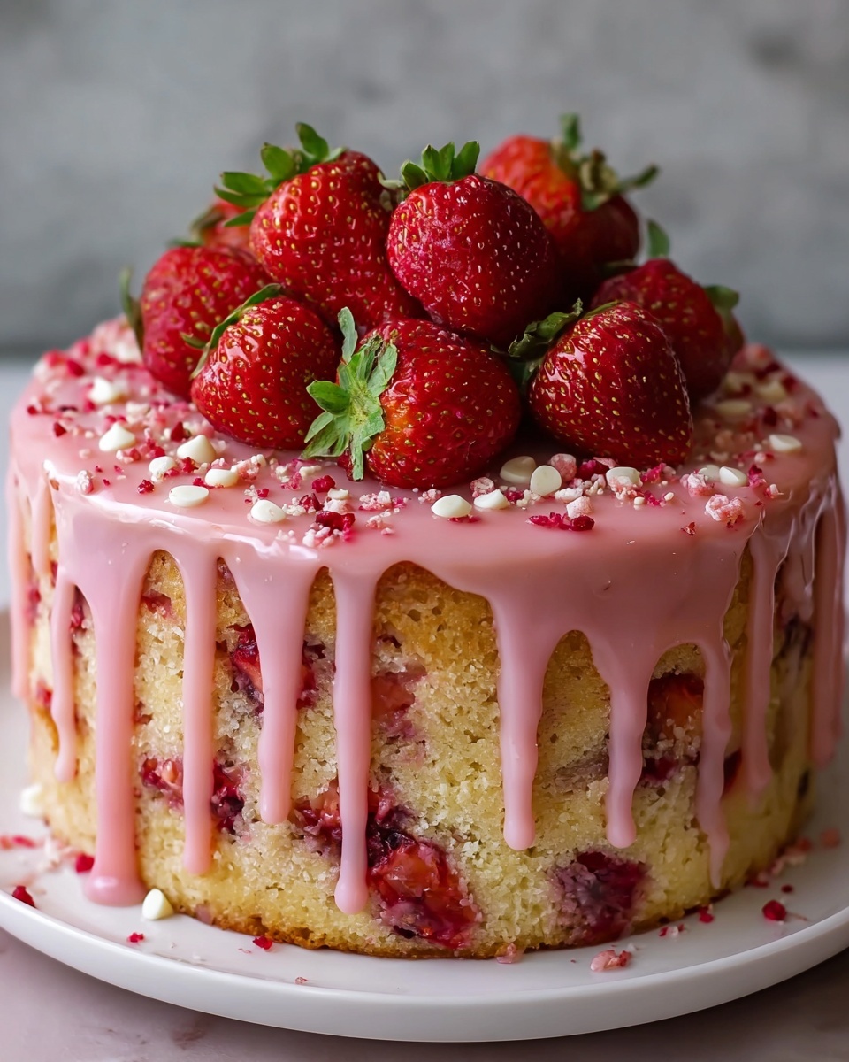 Strawberry Seismic Cake Recipe - Recipe Image