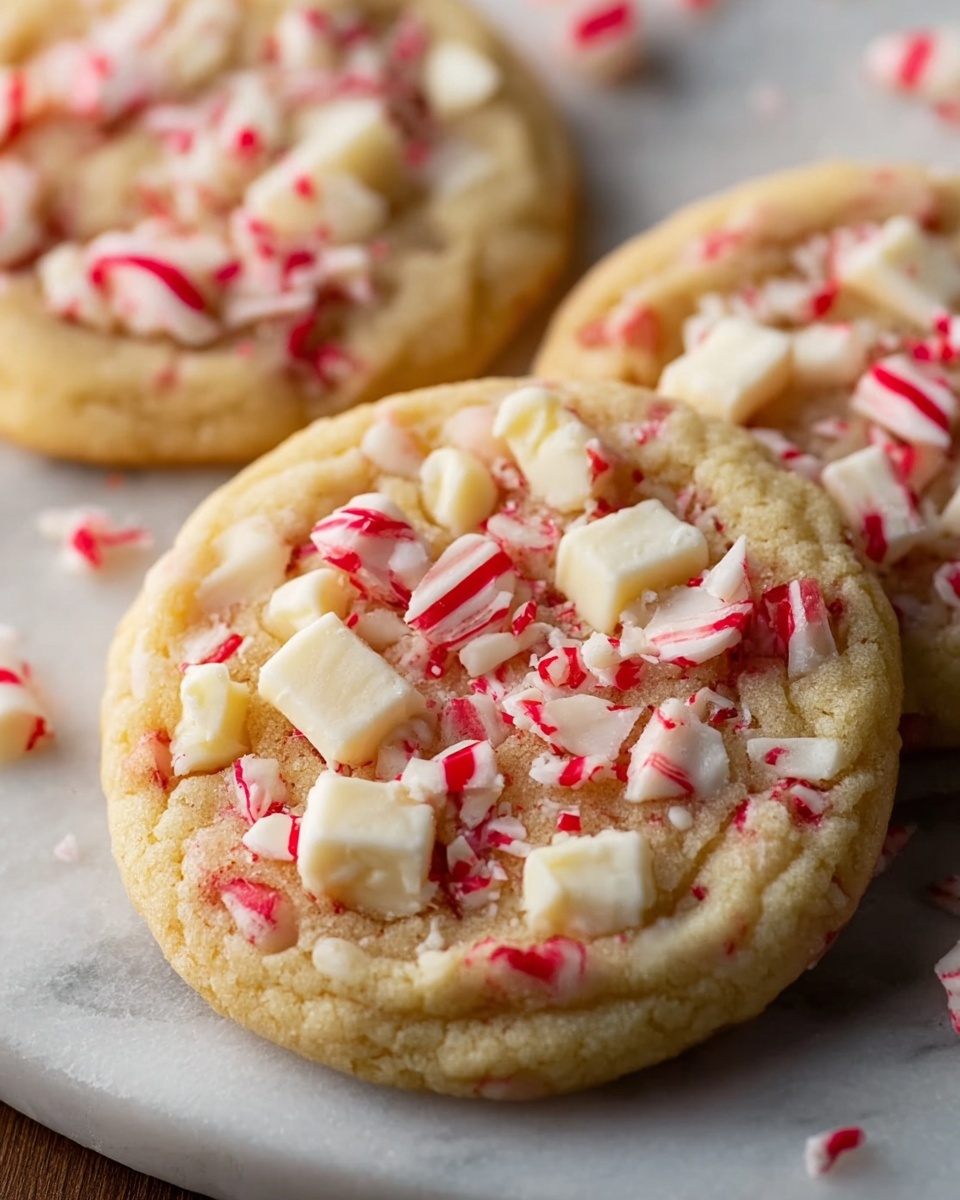 White Chocolate Candy Cane Cookies Recipe - Recipe Image
