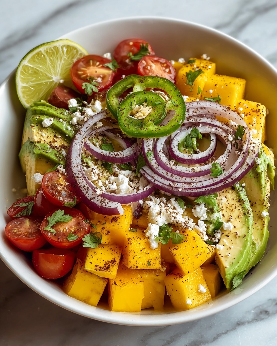 Avocado Mango Salad with Lime Dressing Recipe - Recipe Image