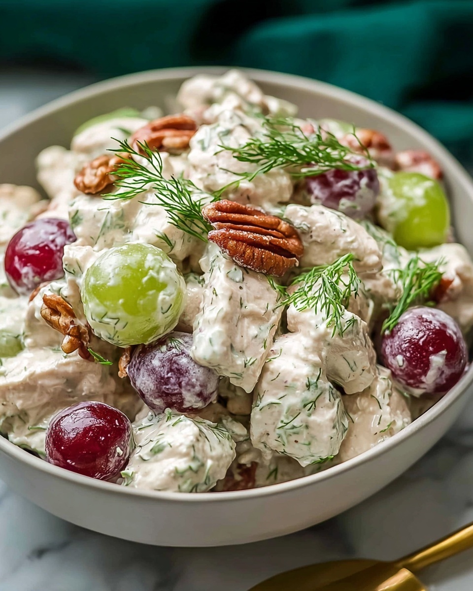 Easy Chicken Salad with Grapes, Pecans, and Dill Recipe - Recipe Image