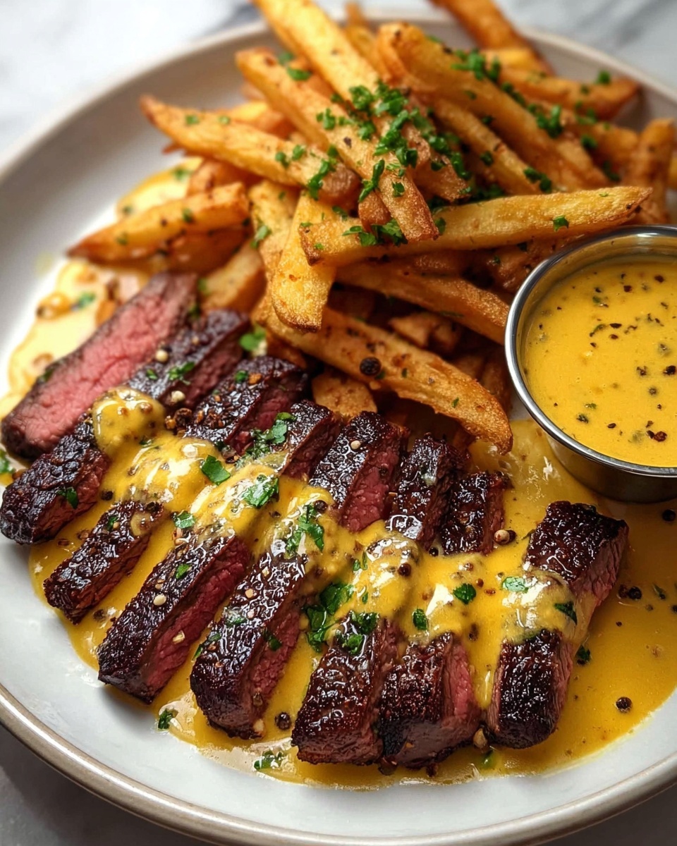 Steak Frites with Herb Béarnaise Sauce Recipe - Recipe Image