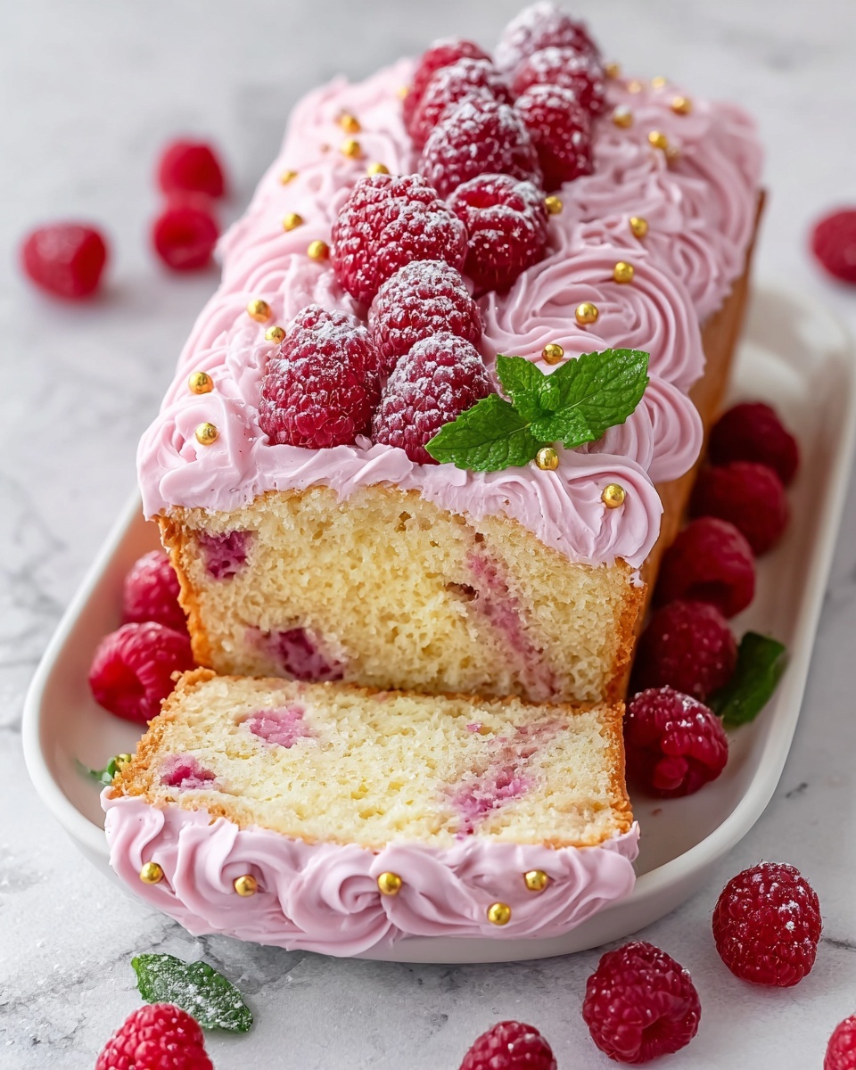 Lemon Raspberry Loaf Cake Recipe - Recipe Image