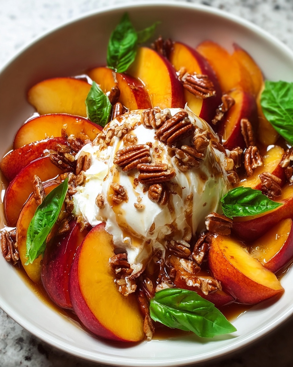 Peach & Burrata Caprese Recipe - Recipe Image