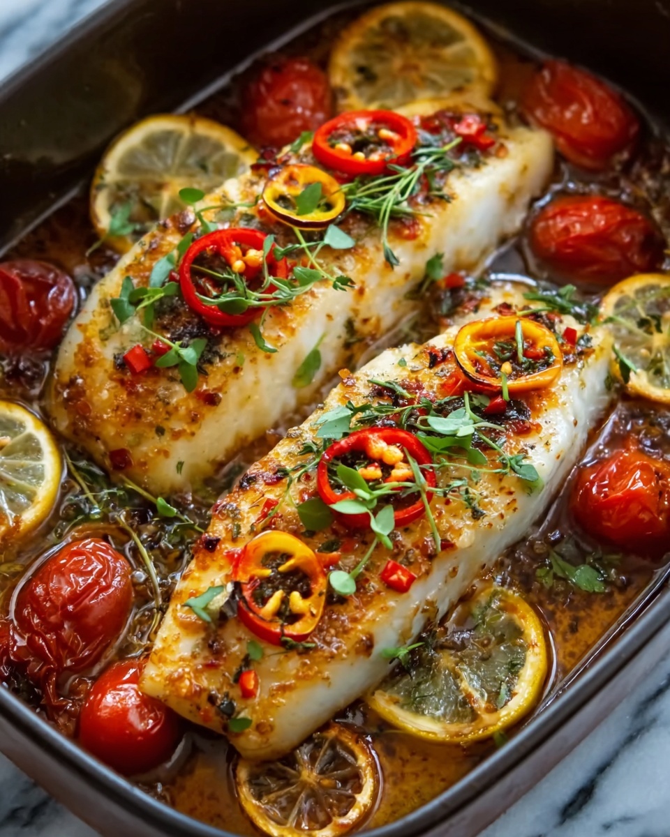 Simple Mediterranean Baked Fish Recipe - Recipe Image