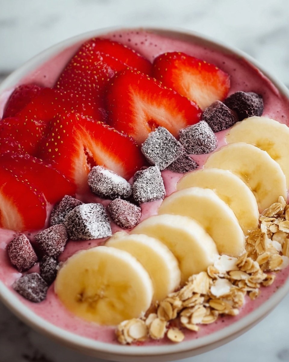 Strawberry Banana Smoothie Bowl Recipe - Recipe Image