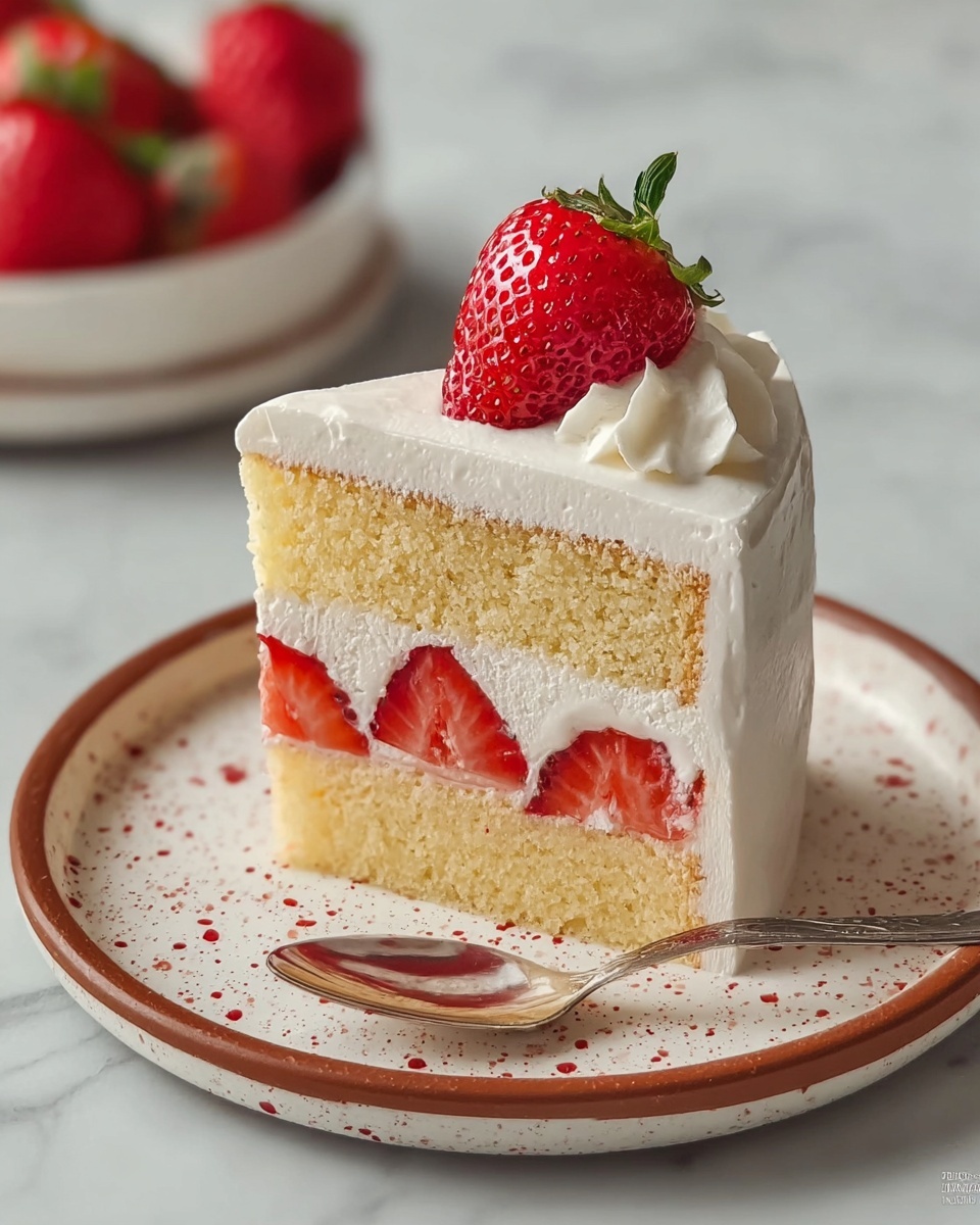 Japanese Strawberry Cake Recipe - Recipe Image