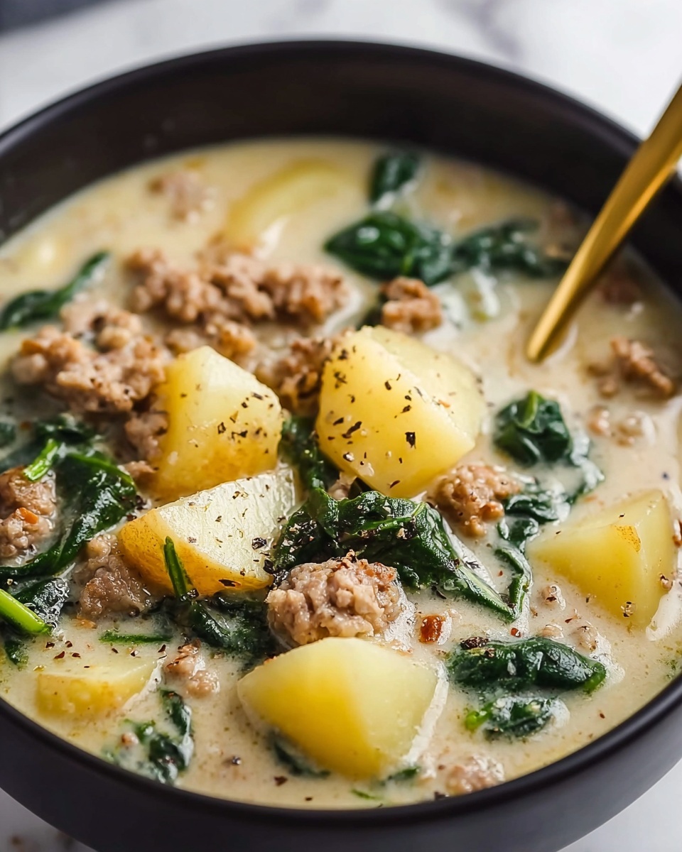Sausage and Potato Soup with Spinach and Cannellini Beans Recipe - Recipe Image
