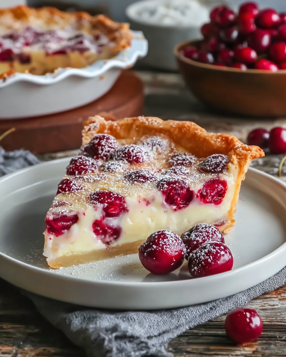 Cranberry Custard Pie Recipe - Recipe Image