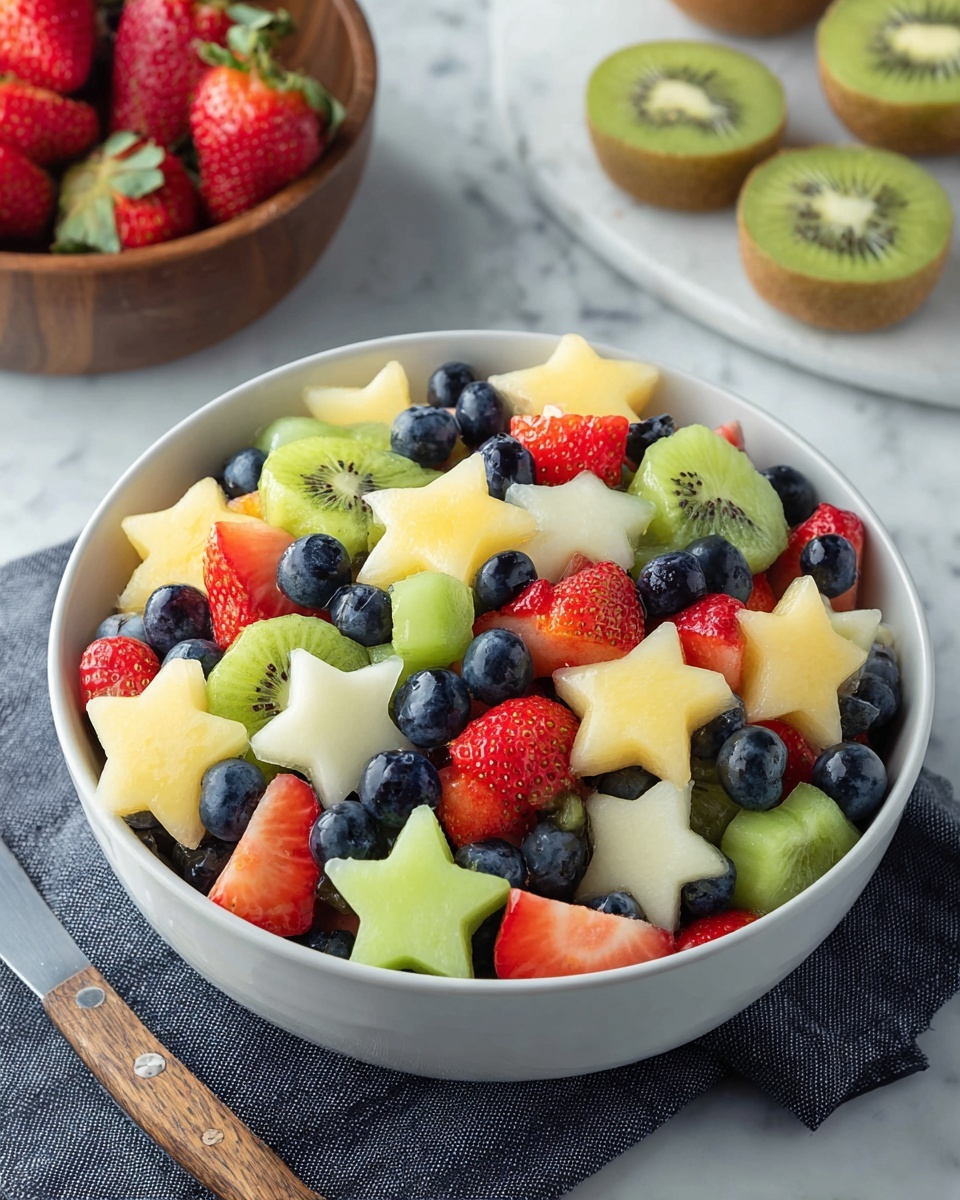 4th of July Patriotic Fruit Salad Recipe - Recipe Image
