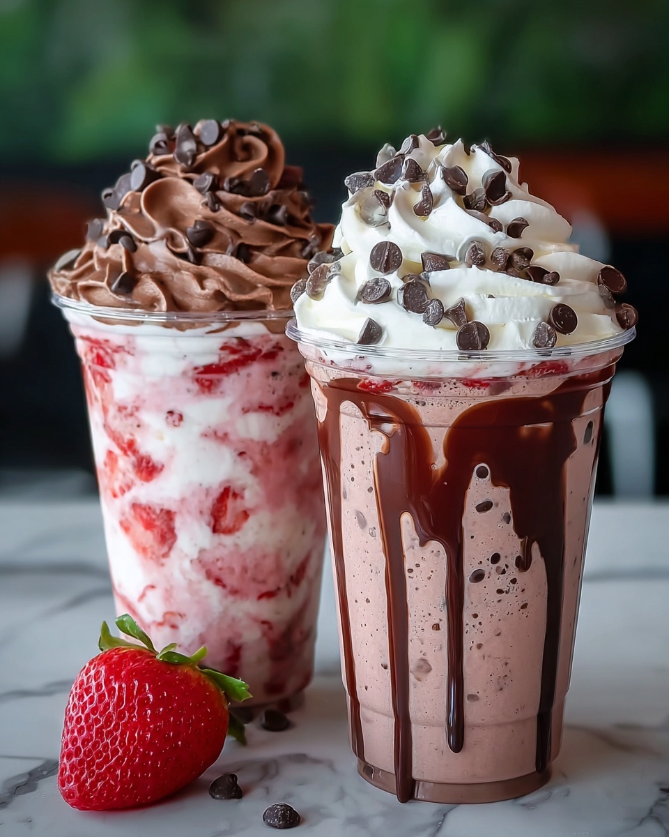 Chocolate Strawberry Frappuccino Recipe - Recipe Image