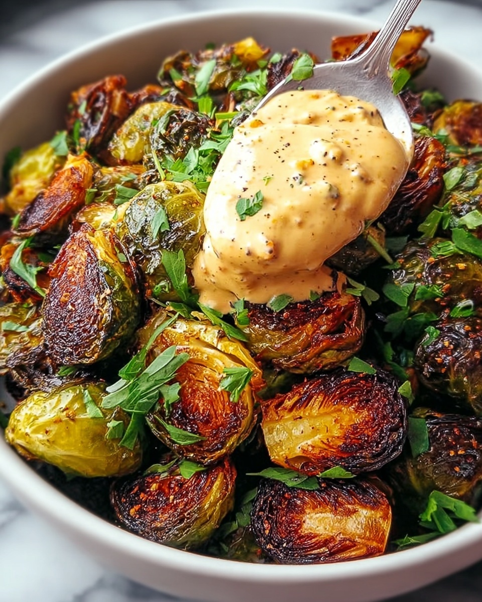 Crispy Fried Brussels Sprouts with Lemon Aioli Recipe - Recipe Image