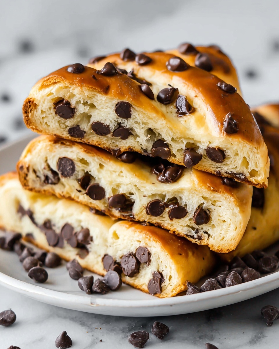 Chocolate Chip Vanilla Custard Brioches Recipe - Recipe Image