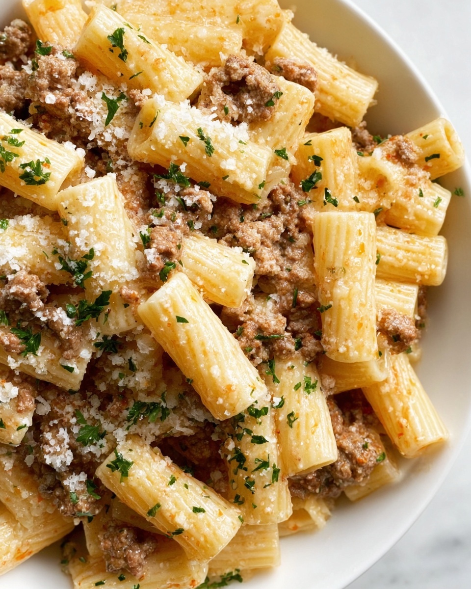 One-Pot Creamy Beef Pasta Recipe - Recipe Image