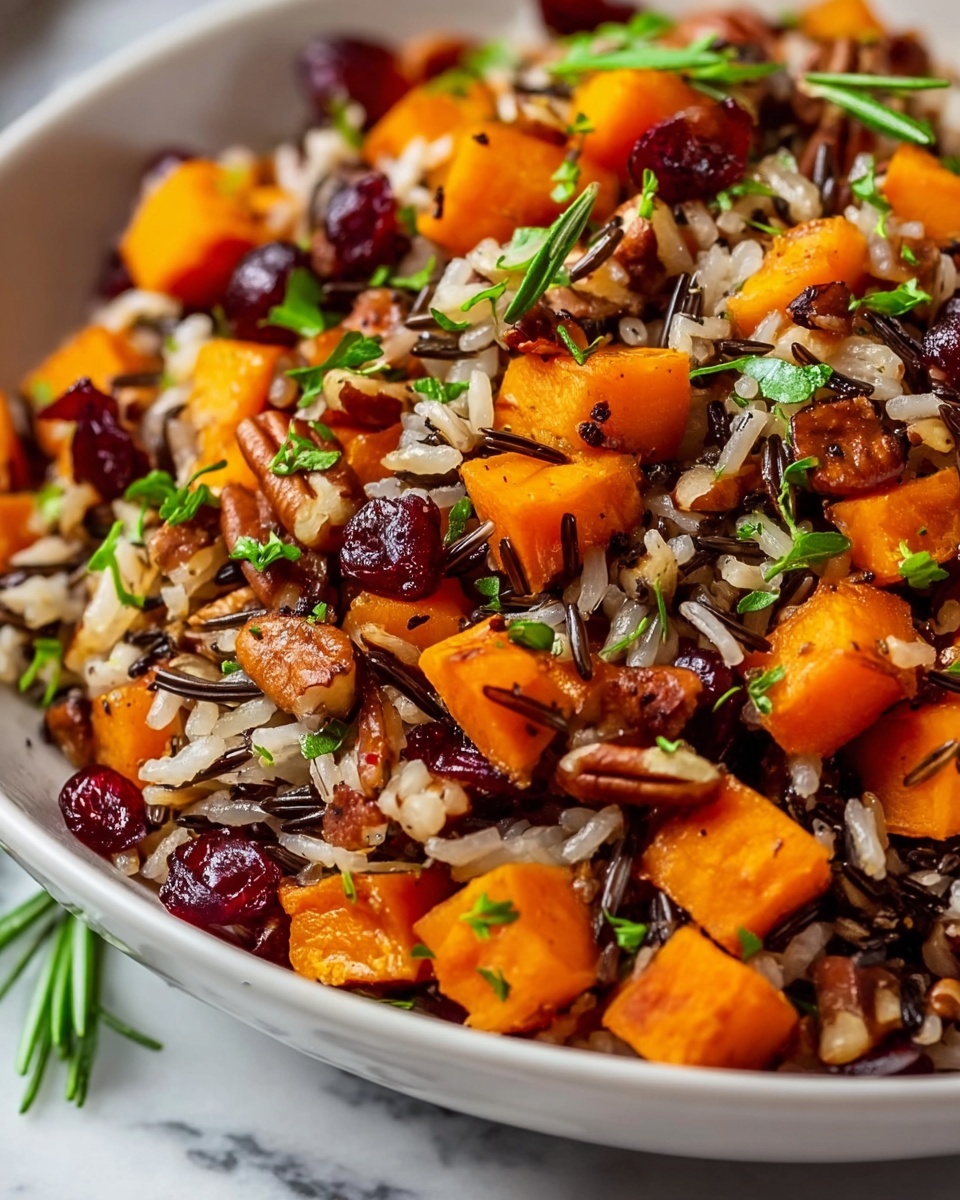 Cranberry Pecan Sweet Potato Wild Rice Pilaf Recipe - Recipe Image