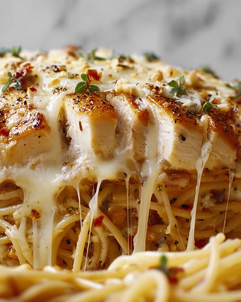 Cheesy Chicken Spaghetti Recipe - Recipe Image
